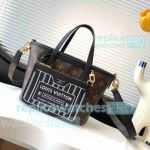 Replica L--V M12099 Black Neverfull Bandoulière Inside Out BB Handbag 